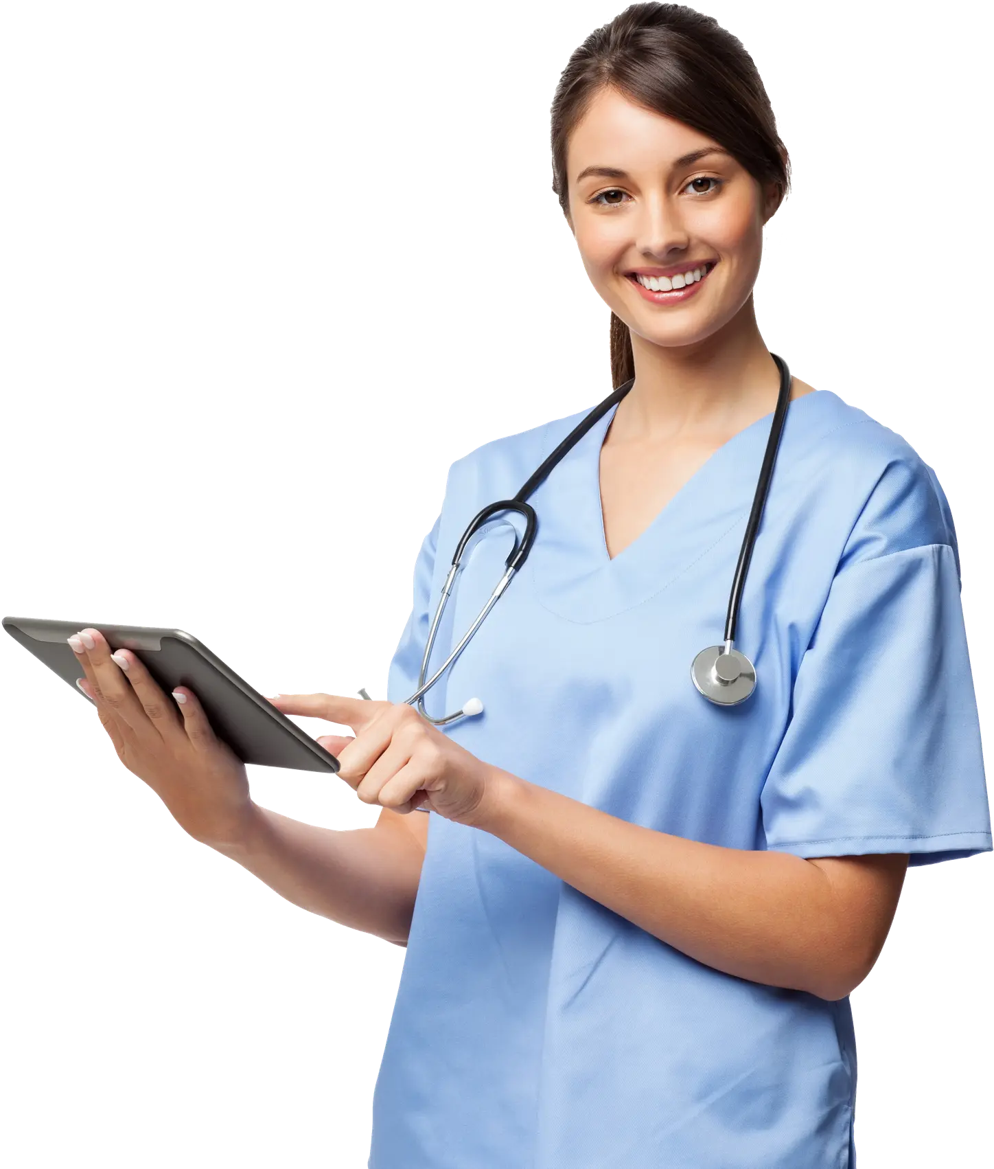 Doctora pediatra con un niño